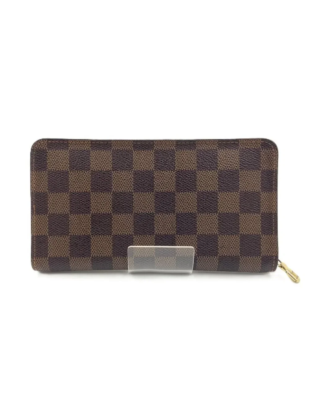 Louis Vuitton Damier Porte Monnaie Zip Around Wallet Brown Coin Purse